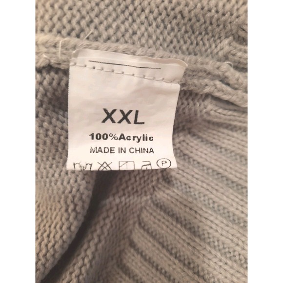 Cable Knitt Long Button Up Cardigan Size XXL Gray Casual Old Money - Picture 8 of 9